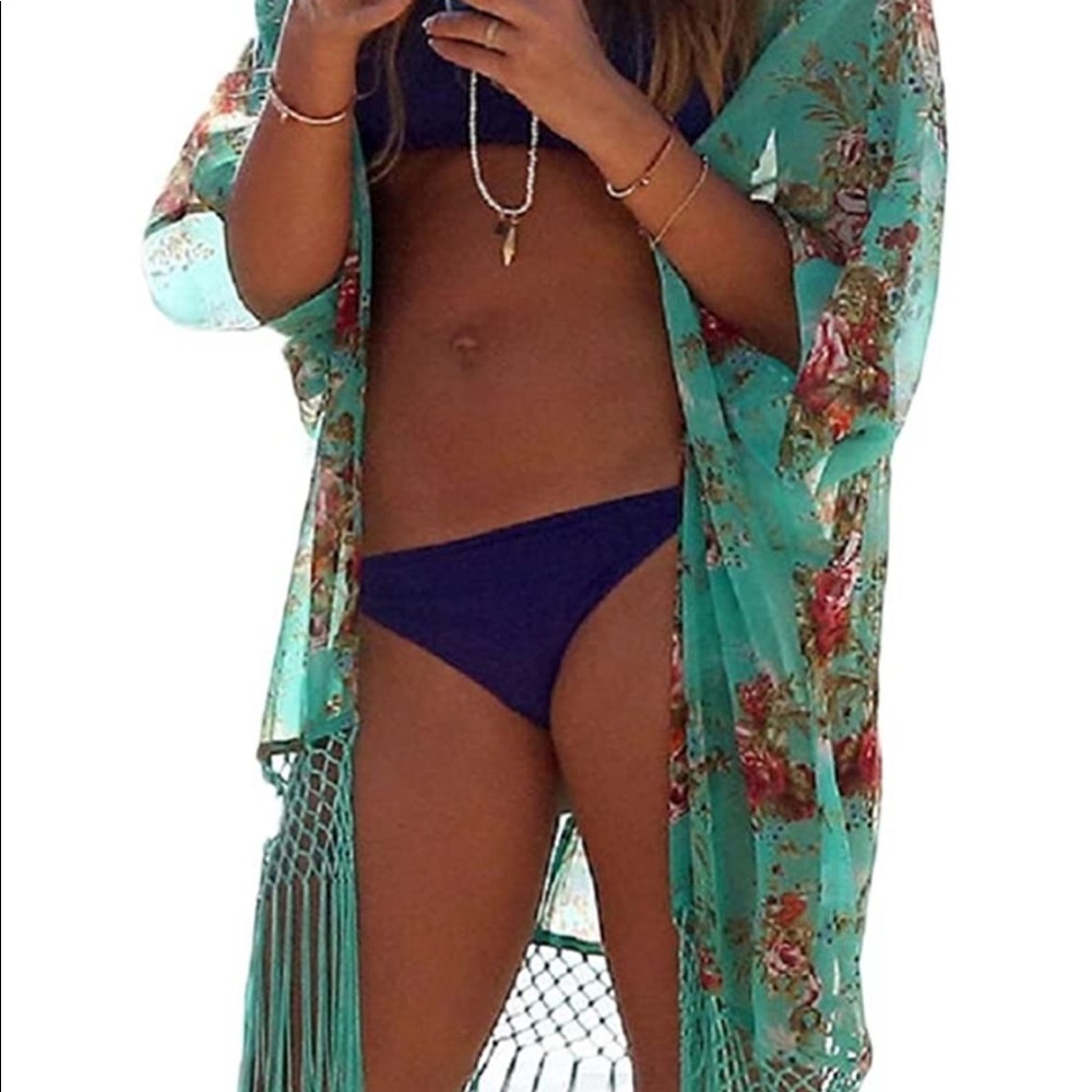NWOT Floral Bathing Suit Cover Up